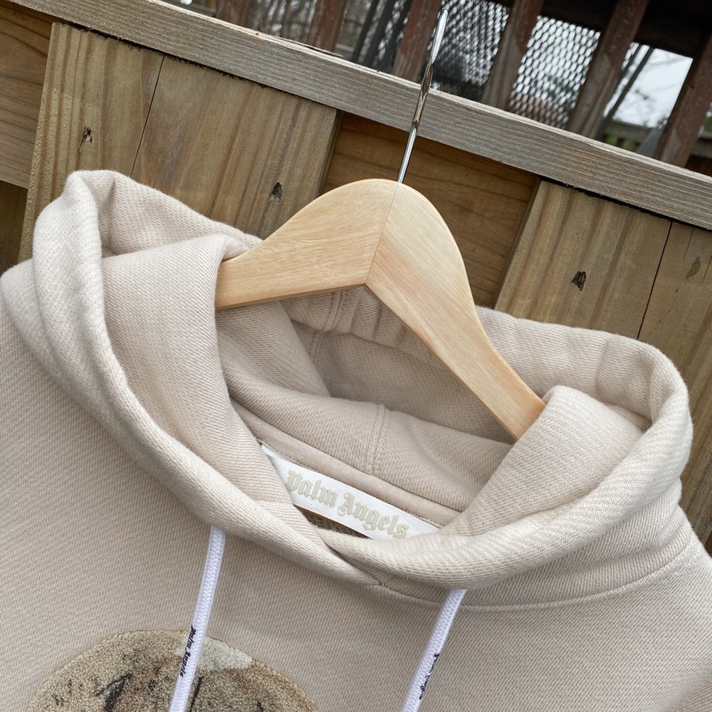 Palm Angels Boxy Teddy Bear Heavyweight Designer Hoodie - Picture 2 of 9